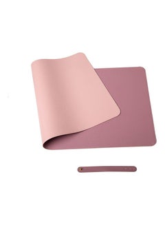 Buy Double-Sided Universal Desk Mat, Desktop & Keyboard Mat, Large Mouse Pad PU Leather Waterproof Mat for Office Laptops, Home Table Protector [80x40cm] - Purple, Pink Purple, Pink in UAE