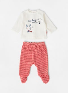 Buy Baby Clothing Set (Set of 2) Red/White in UAE
