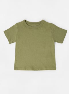 Buy Kids Basic T-Shirt Green in UAE