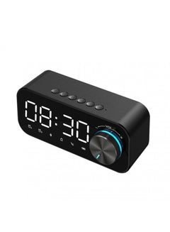 Buy Alarm Clock With Bluetooth Music Player Black 14.2x 6 x4.5cm in Saudi Arabia