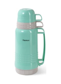 Buy Vacuum Flask with Glass Liner and Plastic Case Green 1000ml in UAE