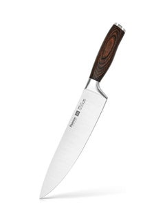 Buy Stainless Steel Chef Knife Lorze Silver/Brown 8inch in UAE