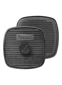 Buy Cast Iron Square Grill Press With Bakelite Knob Black 21 x 21cm in UAE