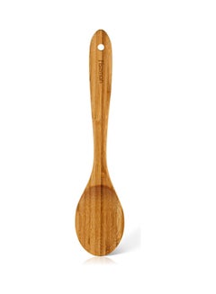 Buy Bamboo Serving Spoon With Handle Beige 30cm in UAE