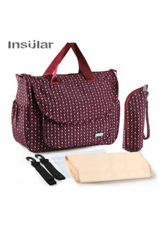 اشتري Multi-Functinal Insulation Tote Diaper Shoulder Bag with Changing Pad and Stroller Strap في الامارات