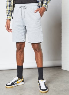 Buy Men's Solid Shorts Light Grey in UAE