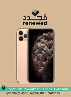 Buy Renewed iPhone 11 Pro Max With Facetime Gold 64GB 4G LTE in UAE