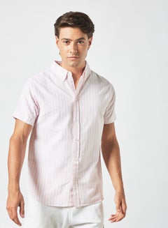 Buy Stripe Print Shirt Pink in UAE