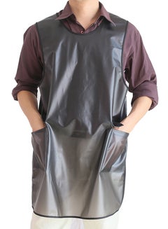 Buy Waterproof Kitchen Apron Black 85x60x1.5cm in Saudi Arabia