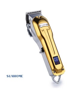 Buy Professional Rechargeable Electric Hair Clipper Gold/Silver in Saudi Arabia