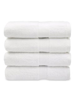 Buy Pack of 4 Classic Bath Towel White 70 X 140cm in UAE