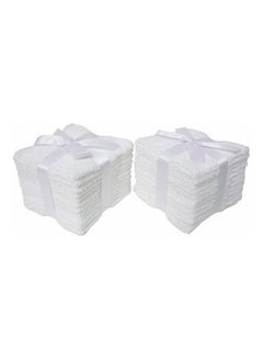 Buy Pack of 24 Multipurpose Washcloth/Face Towel Set White 30 X 30cm in UAE