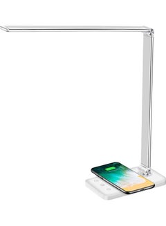 Buy LED Desk Lamp with Wireless Charger White in Saudi Arabia