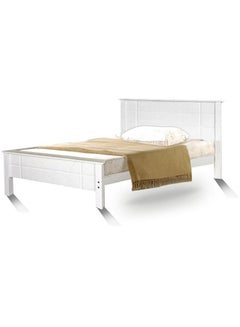 اشتري Melamine Wood Single Bed أبيض 100x200x25سم في الامارات