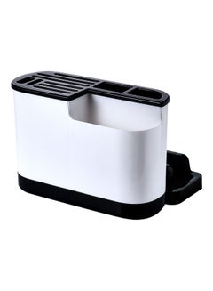 Buy Multifunctional Chopstick Cutting Board Storage Holder Drainboard For Kitchen Black/White 28x22x21cm in UAE