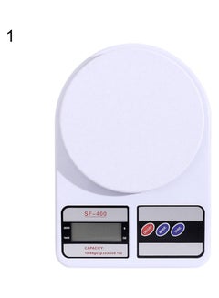 Buy Kitchen Electronic Scale White/Black 25x18.2x4cm in Egypt