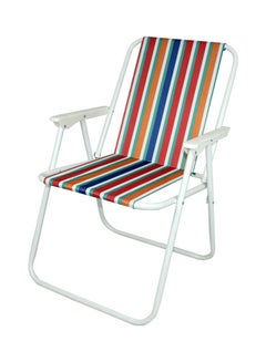 Buy Patio Folding Stripe Chair Multicolour 75x52cm in Saudi Arabia