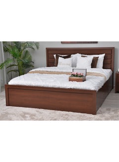 Buy Angle Bed Brown 188x107x213cm in Saudi Arabia