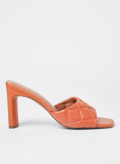 Buy Annalie Quilted Sandals Dark Orange in UAE