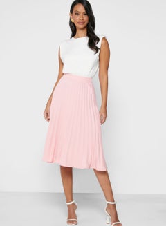 Buy Pleated Skirt Pink in UAE