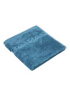 Buy Border Bath Towel Blue 33 x 33cm in UAE