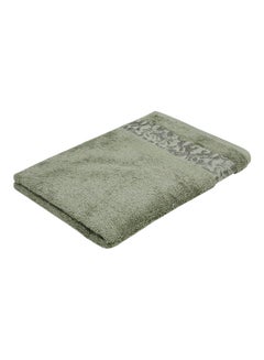 اشتري Border Bath Towel Sage Green 50 x 100سم في الامارات