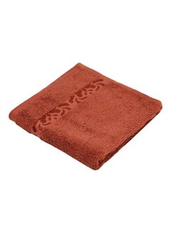 Buy Border Bath Towel Tangerine 33 x 33cm in UAE