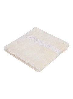 Buy Border Bath Towel White 33 x 33cm in UAE