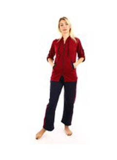 اشتري Likra Trainning Suit With Long Zipper Burgundy في مصر