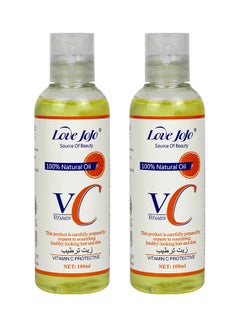 Buy 2-Piece Vitamin C Hair And Skin Repair Moisturizing Oil Yellow 200ml in Saudi Arabia