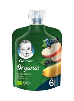 Buy Organic Apple, Banana, Blueberry Blackberry Baby Food 90grams in UAE