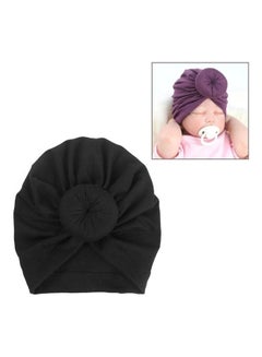 Buy Toddler Infant Baby Kids Cotton Turban Black in UAE