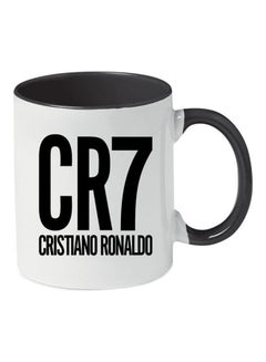 Buy CR7 Cristiano Ronaldo Printed Mug Black in Saudi Arabia