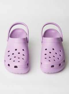 platform crocs purple