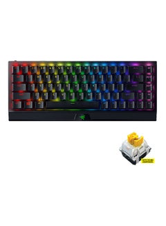 Buy Blackwidow V3 Mini (Yellow Switch) - Mechanical Gaming Keyboard (RGB Chroma Lighting, Doubleshot Abs Keycaps, Multi-Fucntion Digital Roller And Media Key, Wrist Rest) Us Layout in UAE