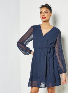 Buy Plumeti Mini Dress Navy in Saudi Arabia