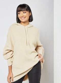 Buy Josephine Knit Hoodie Cream in Saudi Arabia