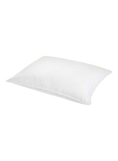 Buy Solid Soft Filled Pillow microfiber White 120x50cm in Saudi Arabia