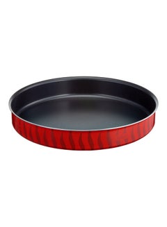 Buy Non-Stick Round Oven Tray Red 35 x 6 x 6cm in Saudi Arabia