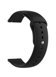 Buy Clip Silicone Band For 22mm Smartwatch Black in Saudi Arabia