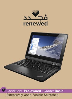 اشتري Renewed - Yoga 11e (2013) Laptop With 11.6-Inch Display, Intel Celeron Processor/1st Gen/4GB RAM/128GB SSD/Integrated Graphics Black في الامارات