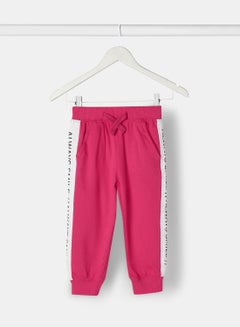 Buy Fashionable Casual Joggers Hot Pink/White in UAE