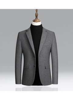 Buy Casual Woollen Overcoat Grey in Saudi Arabia