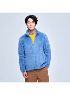 Buy Coral Fleece Parka Jacket Blue in Saudi Arabia