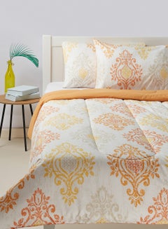 Buy Comforter Set King Size All Season Everyday Use Bedding Set Extra Soft Microfiber 3 Pieces 1 Comforter 2 Pillow Covers  Gold in Saudi Arabia