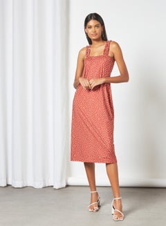 Buy Polka Dot Dress Brown in UAE