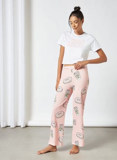 Buy Coffee Pyjama Set (Set of 2) White/Pink in UAE