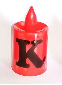 اشتري LED Flameless Candles Light With Letter K Red في مصر