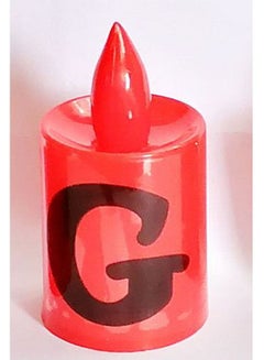 اشتري LED Flameless Candles Light With Letter G Red في مصر