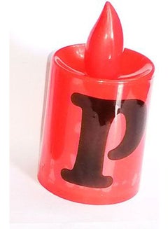 اشتري LED Flameless Candles Light With Letter P Red في مصر